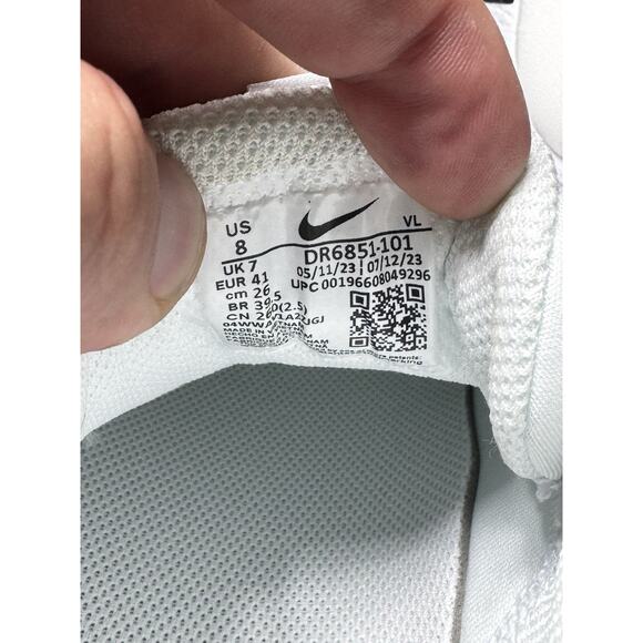 Nike Alpha Huarache Elite 4 White Navy Baseball Cleats DR6851-101 Men’s Sz 8 - Picture 9 of 10